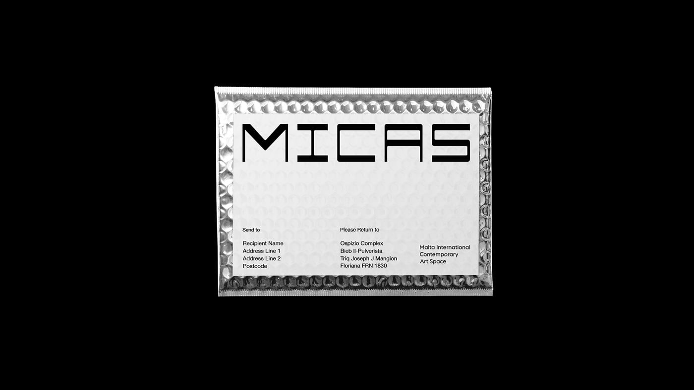 Package Sticker Mockup with MICAS Identity