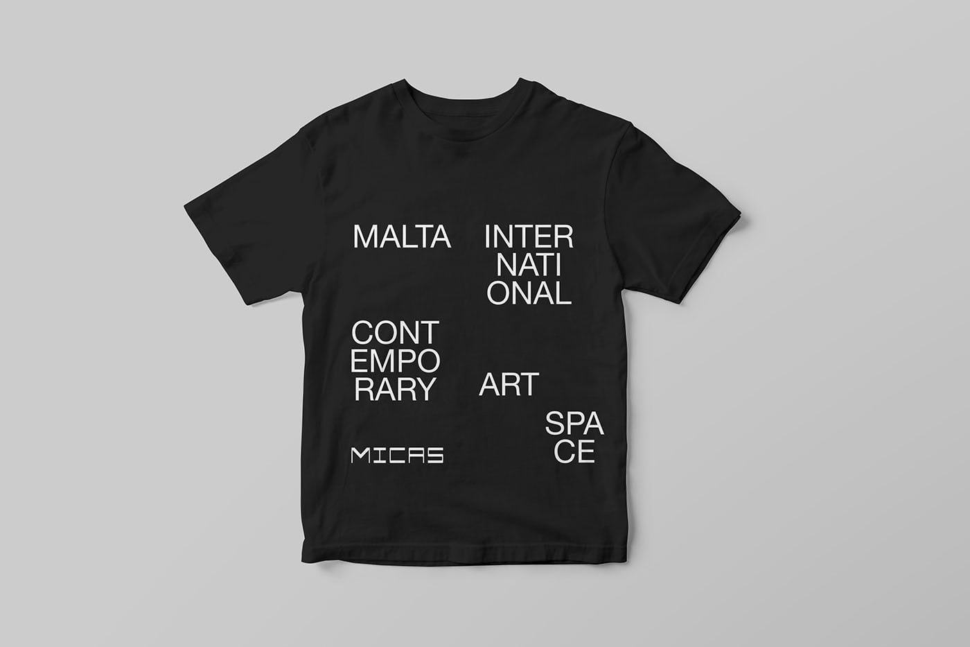 Black T-shirt with Contemporary Artistic Typography - MICAS Representation